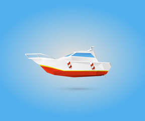 Motor boat, yacht no shade