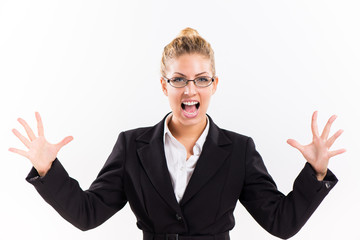 Businesswoman in stress