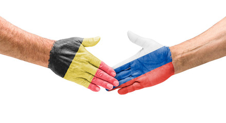  Handshake Belgien und Russland