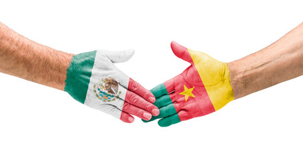 Handshake Mexiko und Kamerun