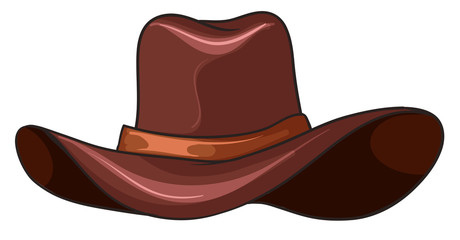 A brown coloured hat