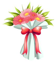 A boquet of pink flowers