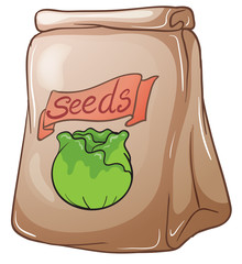 A paper pouch with seeds