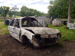 white car wreck