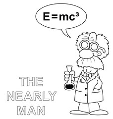 cartoon the nearly man scientist