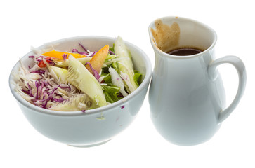 Vegetable salad with sauce