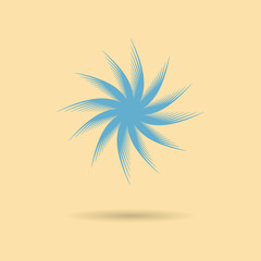 abstract icon tumbleweed with shadow