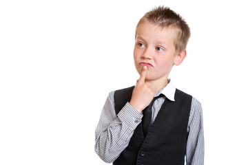 Young Boy Pondering