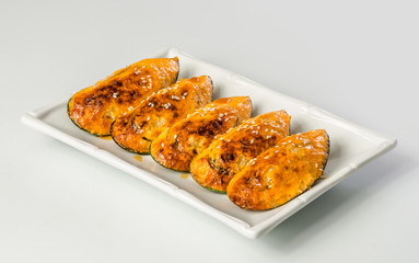 Fried zucchini slices