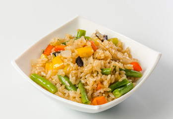 Rice salad with vegetables