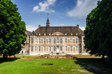 Old abbey in small belgium city