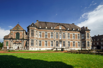 Fototapeta na wymiar Old abbey in small belgium city
