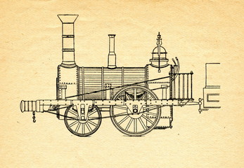 Fototapeta na wymiar Stephenson's locomotive 