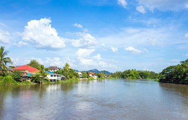 Fototapeta premium Communities living along the Ping River