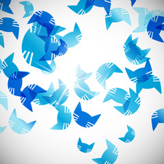 abstract background: cat
