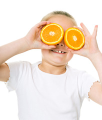 Girl with oranges