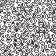 Wallpaper murals Black and white Targets seamless pattern in black and white