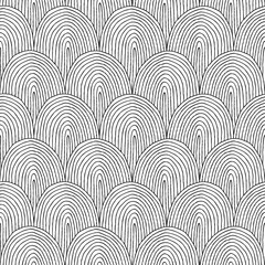Landscape Hillside seamless pattern in black and white