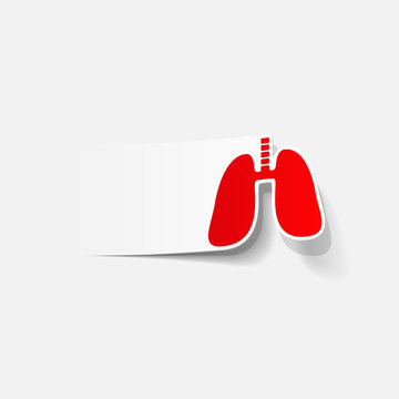 realistic design element: lung, medical