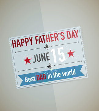 Father's Day Card Vector