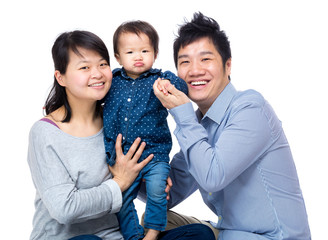 Happy family smiling