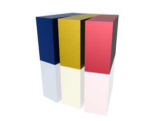 3D flag - Romania