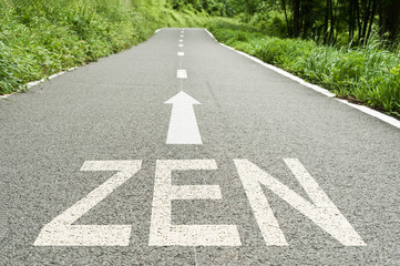 Fototapeta premium concept route de campagne zen