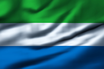 Waving flag, design 1 - Sierra Leone