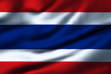 Waving flag, design 1 - Thailand