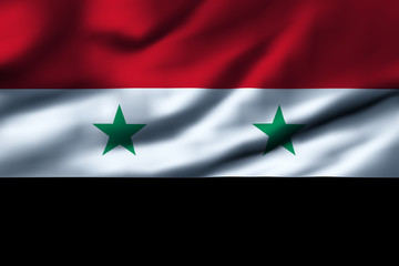 Waving flag, design 1 - Syria
