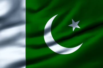 Waving flag, design 1 - Pakistan