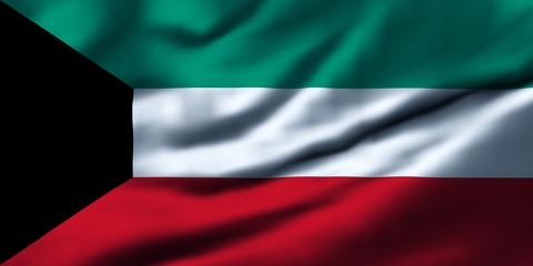 Waving flag, design 1 - Kuwait