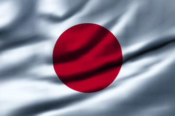 Waving flag, design 1 - Japan