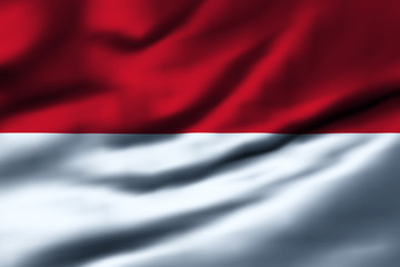 Obraz premium Waving flag, design 1 - Indonesia