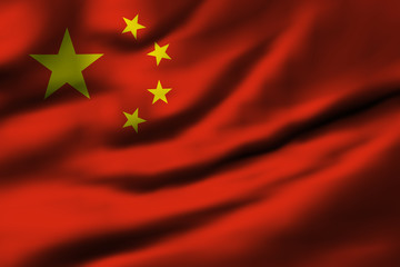 Waving flag, design 1 - China