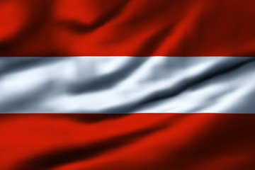 Obraz premium Waving flag, design 1 - Austria