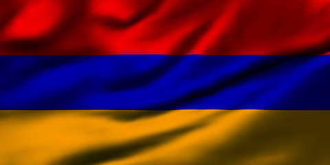 Waving flag, design 1 - Armenia