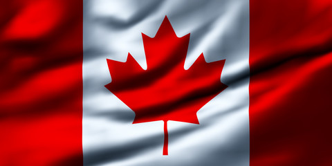 Waving flag, design 1 - Canada