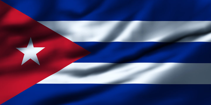 Waving flag, design 1 - Cuba