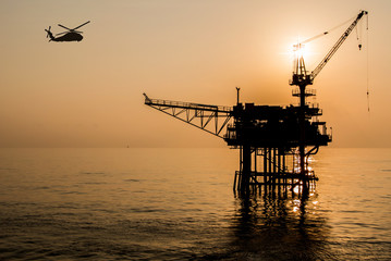oil platform on the sea