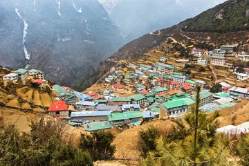 Plexiglas foto achterwand Намче Базар, Гималаи, Непал © siv2203