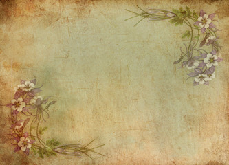 old background with flowers