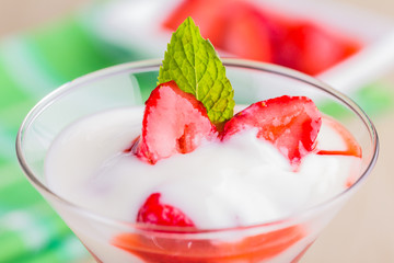 Strawberry Yogurt close up