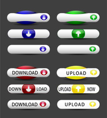Fototapeta premium unique blank and download buttons