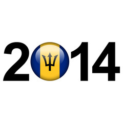 Barbados flag button