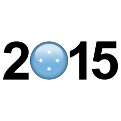 Micronesia flag button