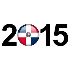 Dominican Republic flag button