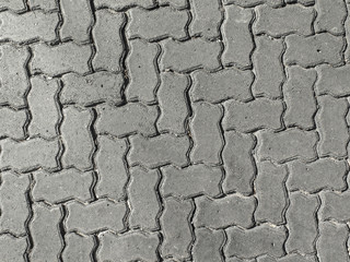 Textura de premoldeado de cemento, solado, ladrillo irregular. 