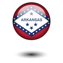 Flag button illustration - Arkansas