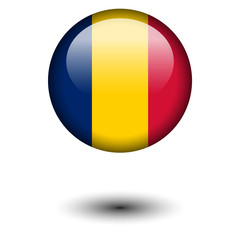 Flag button illustration - Chad